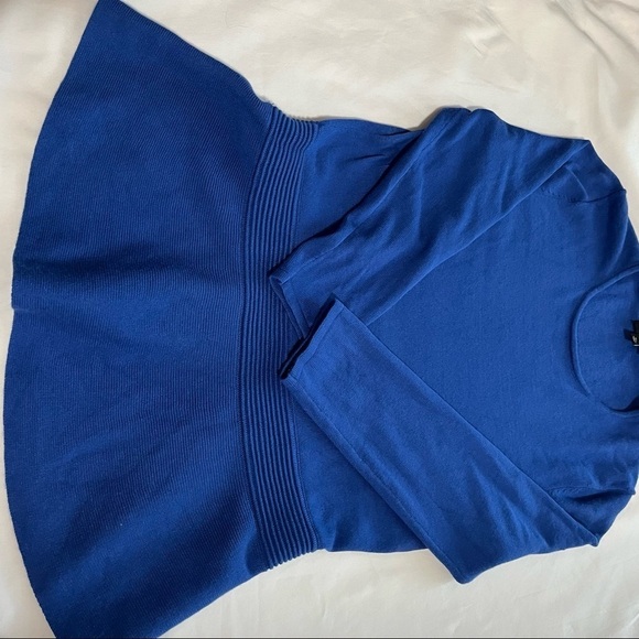 Talbots SP Blouse Long Sleeve Blue Women Flowy Hem - Picture 9 of 16